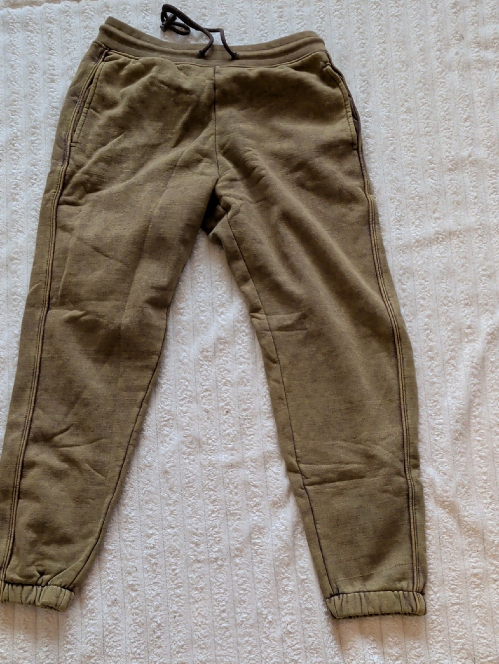 Alphalete Olive Brown Fleece-Lined Sweatpants